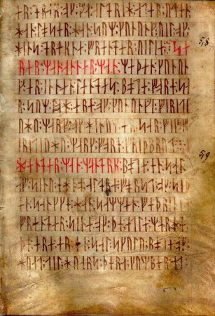 Codex Runicus, a vellum manuscript from approximately AD 1300 containing one of the preserved texts of the Scanian Law